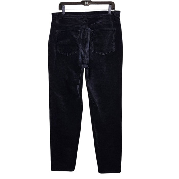Eileen Fisher Velvet Pants Womens L Large Black Casual‎ Trousers Organic Cotton - Picture 2 of 10